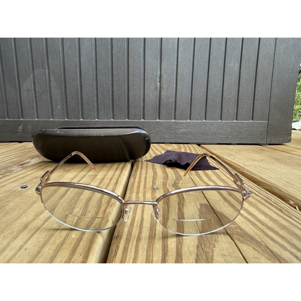 Gucci Eyeglasses Frames GG 2709/Strass HR3 130 Rose Gold Slim Rhinestones Italy